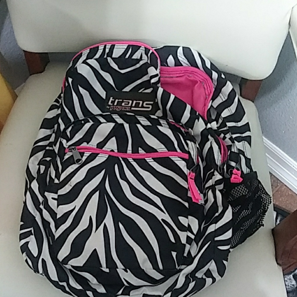A zebra print trans by Jansport